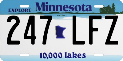 MN license plate 247LFZ