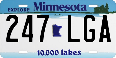 MN license plate 247LGA