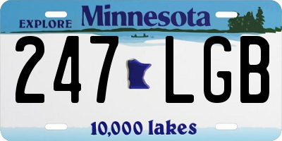 MN license plate 247LGB