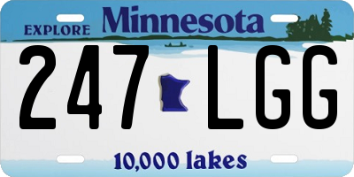 MN license plate 247LGG