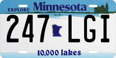 MN license plate 247LGI