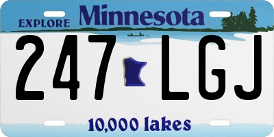 MN license plate 247LGJ