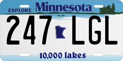 MN license plate 247LGL