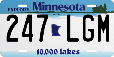 MN license plate 247LGM