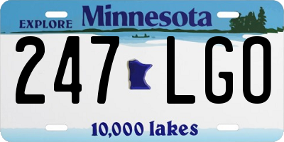 MN license plate 247LGO