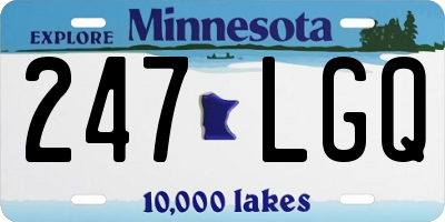 MN license plate 247LGQ