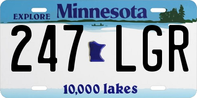 MN license plate 247LGR