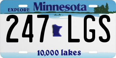 MN license plate 247LGS