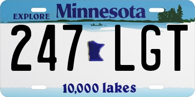 MN license plate 247LGT