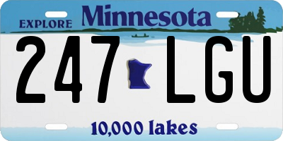 MN license plate 247LGU