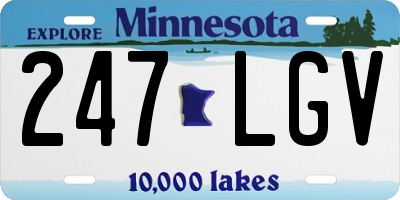 MN license plate 247LGV