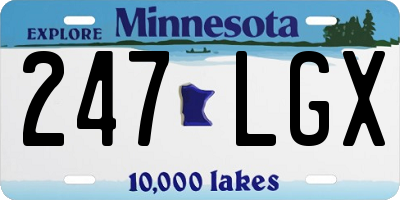 MN license plate 247LGX