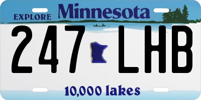 MN license plate 247LHB