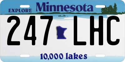 MN license plate 247LHC