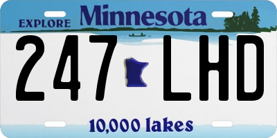MN license plate 247LHD