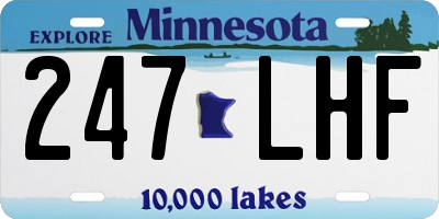 MN license plate 247LHF