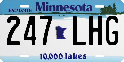 MN license plate 247LHG