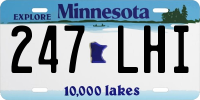 MN license plate 247LHI