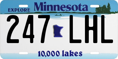 MN license plate 247LHL
