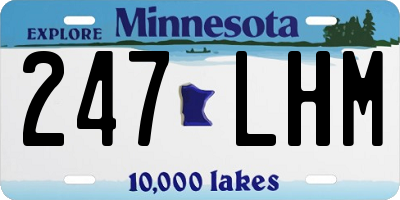 MN license plate 247LHM