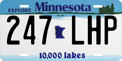 MN license plate 247LHP