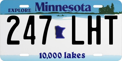 MN license plate 247LHT