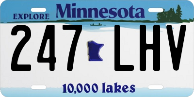 MN license plate 247LHV