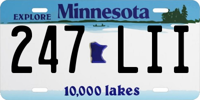 MN license plate 247LII