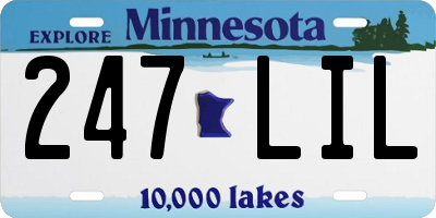 MN license plate 247LIL