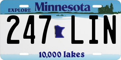 MN license plate 247LIN
