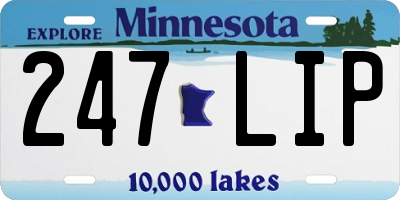 MN license plate 247LIP