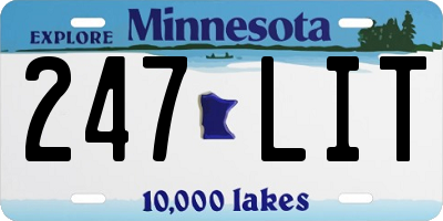 MN license plate 247LIT