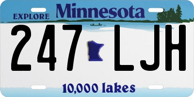 MN license plate 247LJH