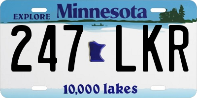 MN license plate 247LKR