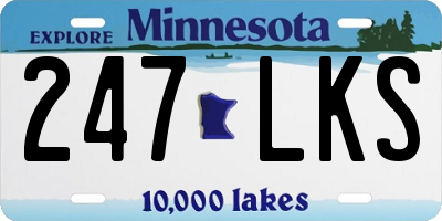MN license plate 247LKS