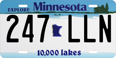 MN license plate 247LLN