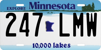 MN license plate 247LMW