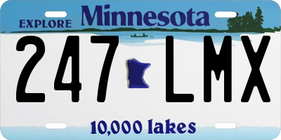 MN license plate 247LMX