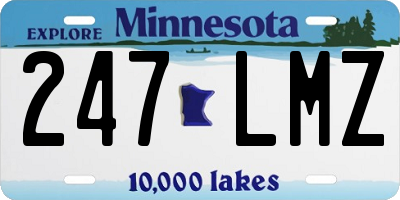 MN license plate 247LMZ