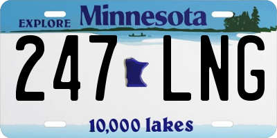 MN license plate 247LNG