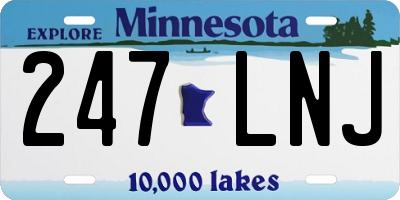 MN license plate 247LNJ