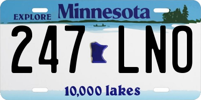 MN license plate 247LNO