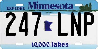 MN license plate 247LNP