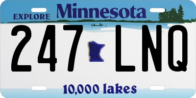 MN license plate 247LNQ