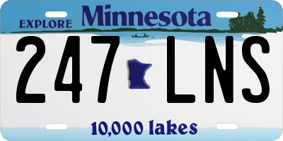 MN license plate 247LNS
