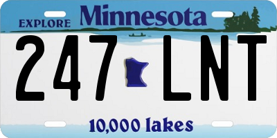 MN license plate 247LNT