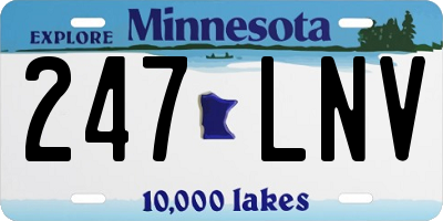 MN license plate 247LNV