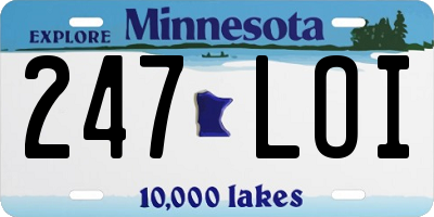 MN license plate 247LOI