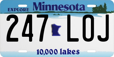 MN license plate 247LOJ
