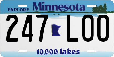 MN license plate 247LOO